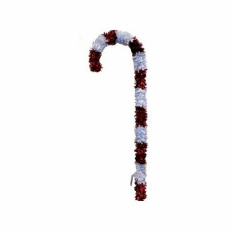 CONSERVATORIO Jumbo Candy Cane with Red & Opal Crystal Cut Tinsel & Stake, 18PK CO3237072